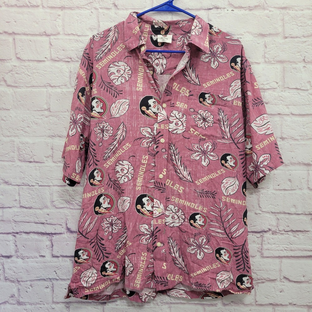 Wes and Willy Florida State‎ Seminoles Hawaiian Shirt XL Tropical Summer Camp